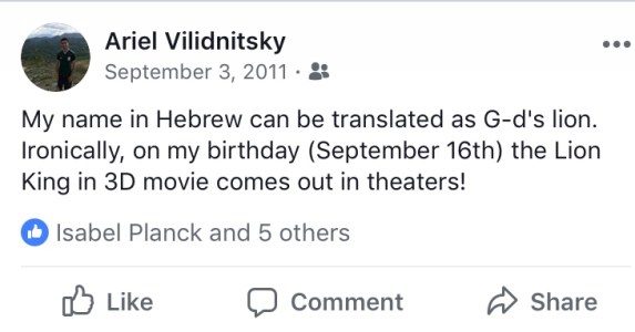 fb status for blog post names